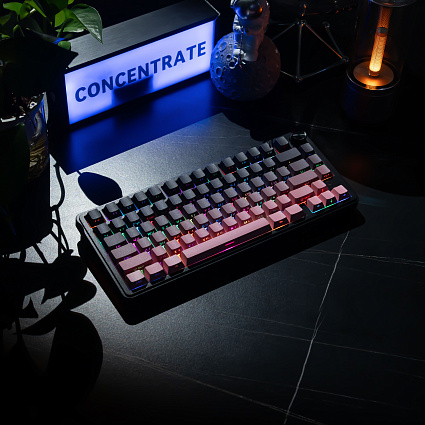 Беспроводная клавиатура CyberLynx RX75, Flow Blue Switch, розовый Фото 11
