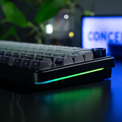 Беспроводная клавиатура CyberLynx RX75, Flow Blue Switch, серый Фото 3