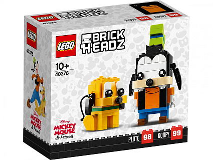 Конструктор LEGO BrickHeadz 40378 Сувенирный набор Гуфи и Плуто Фото 1