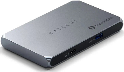 Адаптер Satechi Thunderbolt 4 Slim Hub, серый космос (ST-T4SHM) Фото 1