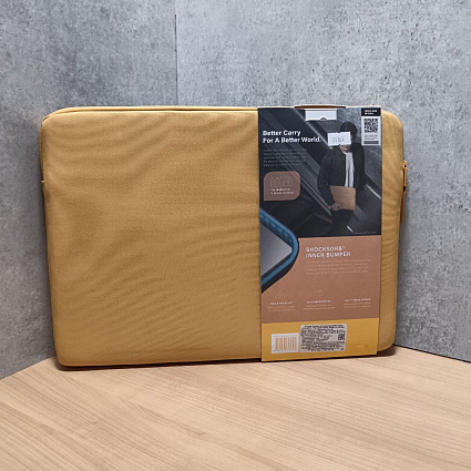Чехол для ноутбука Uniq 14" Vienna RPET fabric Laptop sleeve (ShockSorb), желтый Фото 5