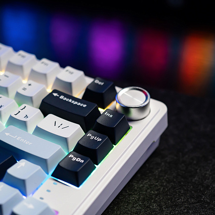 Беспроводная клавиатура CyberLynx RX75, Flow Blue Switch, белый Фото 8