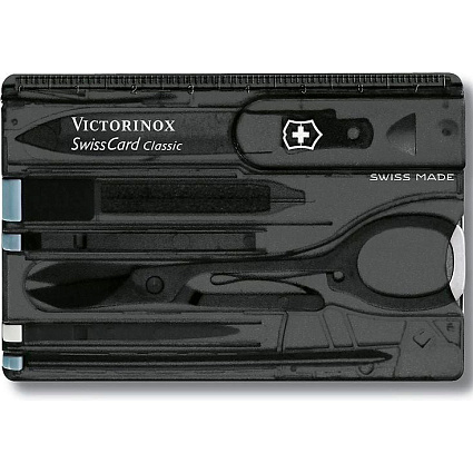 Мультитул швейцарская карта Victorinox SwissCard Classic, черный Фото 1