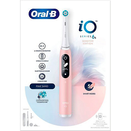 Электрическая зубная щетка Oral-B iO Series 6s, розовый Фото 1