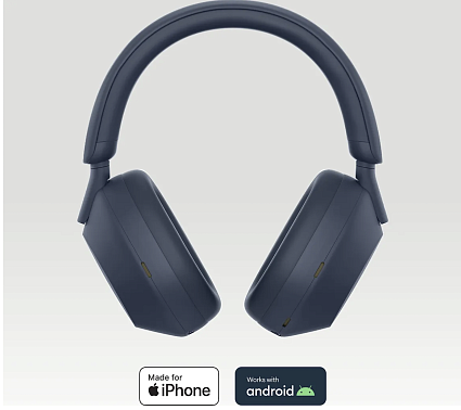 Беспроводные наушники Sony WH-1000XM5, синий Фото 3