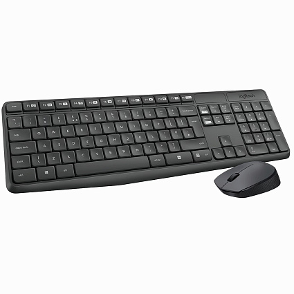 Клавиатура и мышь Logitech MK235, серый Фото 1