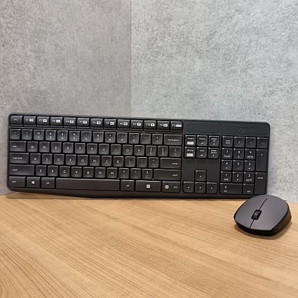 Клавиатура и мышь Logitech MK235, серый Фото 3