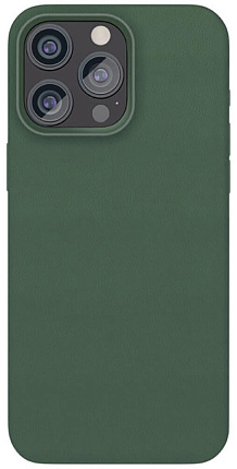 Чехол VLP MagSafe Ecopelle Case для iPhone 15 Pro, зеленый Фото 1