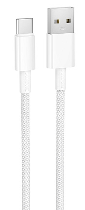 Кабель Borofone USB - USB-C 1m 3А BX117, белый Фото 1
