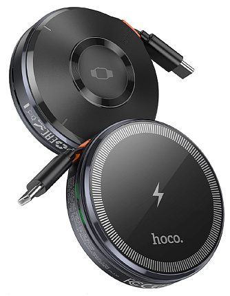 Зарядная станция Hoco CQ18 2 в 1, черный Фото 2