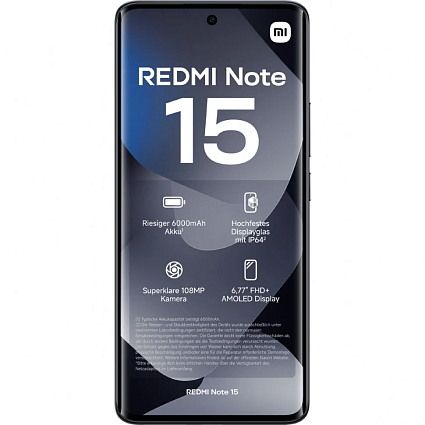Смартфон Redmi Note 15 4G 8/128Гб, черный Фото 2