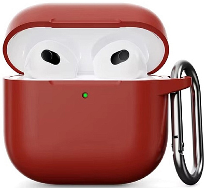 Силиконовый защитный чехол для AirPods 4, алый (Scarlet) Фото 1