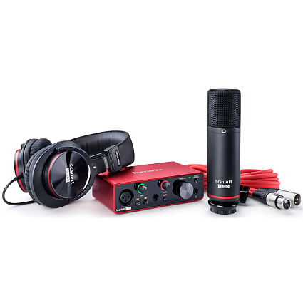 Внешняя звуковая карта Focusrite Scarlett Solo Studio 3rd Gen, красный Фото 2