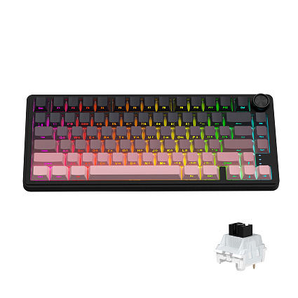 Беспроводная клавиатура CyberLynx RX75, Panda Silent Switch, розовый Фото 10
