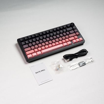 Беспроводная клавиатура CyberLynx RX75, Panda Silent Switch, розовый Фото 13