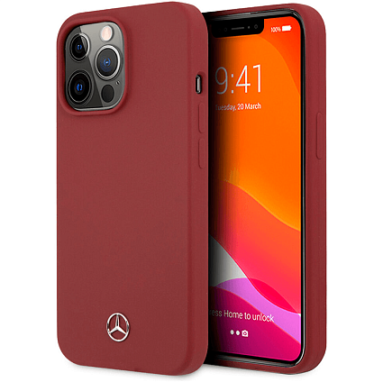 Чехол для смартфона Mercedes Liquid silicone для iPhone 13 Pro, красный Фото 1