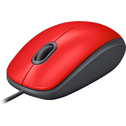 Проводная мышь Logitech M110 Silent, красный Фото 2